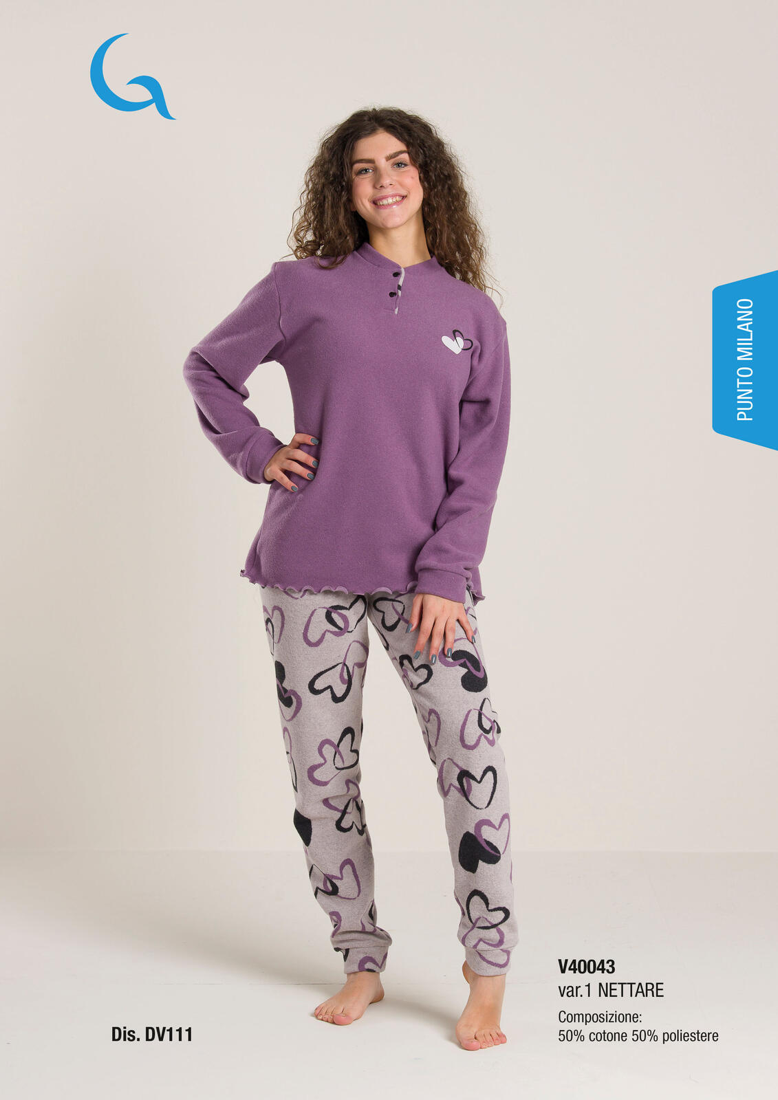 GIRL'S PAJAMAS M/L V40043 Tellini S.r.l. Wholesale Clothing